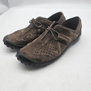 Privo Shoes Womens Size 8 Brown Leather Slip On Walking Comfort Casual Sneaker